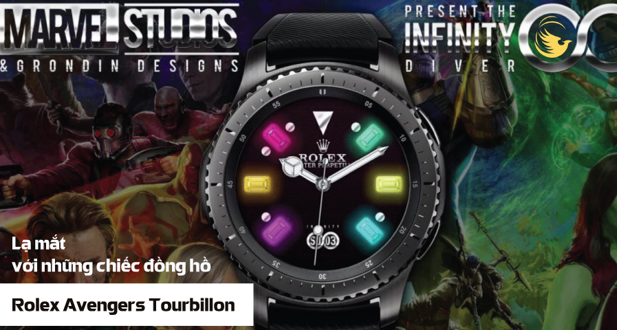 la mat voi nhung chiec dong ho rolex avengers tourbillon