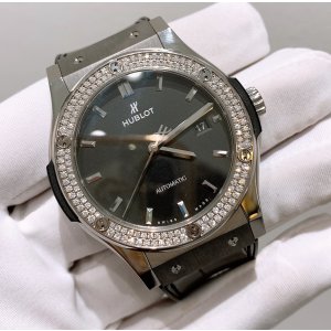 Hublot Classic Fusion 42mm Titanium Bezel Diamonds