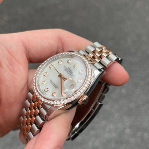 Rolex Datejust 36mm Demi Rose Gold 126281RBR MOP Diamond