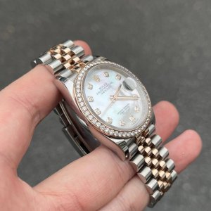 Rolex Datejust 36mm Demi Rose Gold 126281RBR MOP Diamond