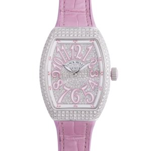 Franck Muller V32 Pink Custom Full Diamond