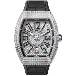 Franck Muller Vanguard V41 Steel Custom Full Diamonds
