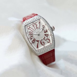 Franck Muller V32 Red Custom Full Diamond