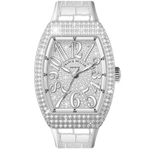 Franck Muller V32 White Custom Full Diamond
