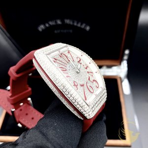 Franck Muller V32 Red Custom Full Diamond