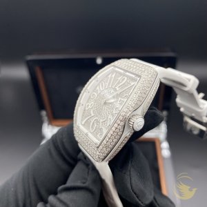 Franck Muller V32 White Custom Full Diamond