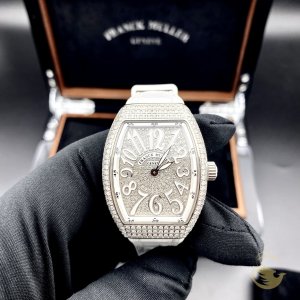 Franck Muller V32 White Custom Full Diamond