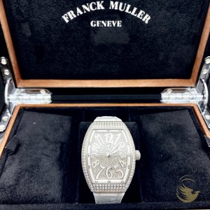 Franck Muller V32 White Custom Full Diamond