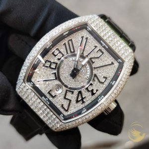 Franck Muller Vanguard V41 Steel Custom Full Diamonds