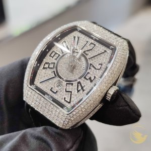 Franck Muller Vanguard V41 Steel Custom Full Diamonds