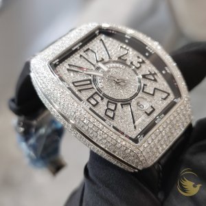 Franck Muller Vanguard V41 Steel Custom Full Diamonds