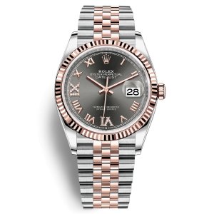 Rolex Datejust 126231 Dark Rhodium VI IX Roman 36mm
