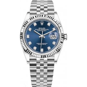 Rolex Datejust 126234 Mặt Số Xanh Cọc Số Kim Cương 36mm