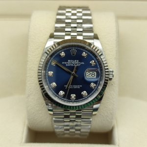 Rolex Datejust 126234 Mặt Số Xanh Cọc Số Kim Cương 36mm