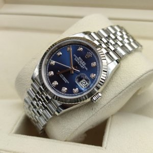 Rolex Datejust 126234 Mặt Số Xanh Cọc Số Kim Cương 36mm
