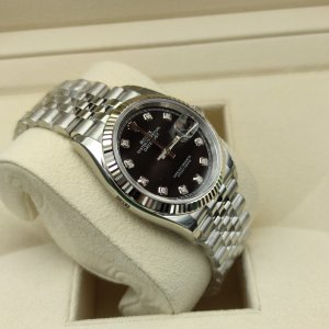 Rolex Datejust 126234 Mặt Đen Cọc Số Kim Cương 36mm