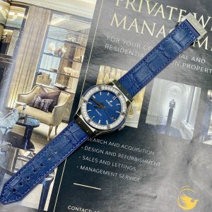 Hublot Classic Fusion 38mm Titanium Blue Diamonds 