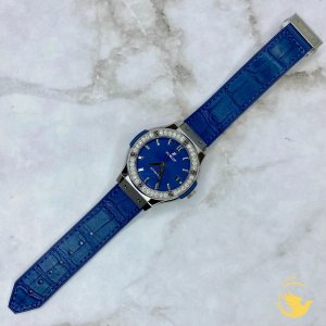 Hublot Classic Fusion 38mm Titanium Blue Diamonds 