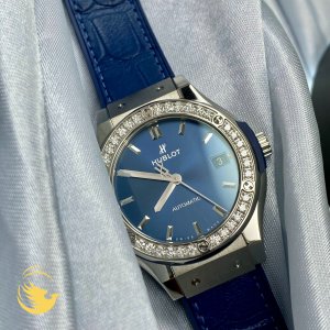 Hublot Classic Fusion 38mm Titanium Blue Diamonds 