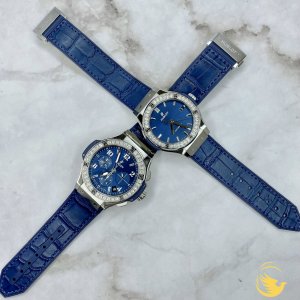 Hublot Classic Fusion 38mm Titanium Blue Diamonds 